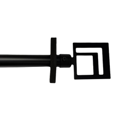 [HHHD-CTRD-01068 (RH120-84B-D) CHCR28646] Classy Homes Curtain Rod 48-84 in Double Black 16/19