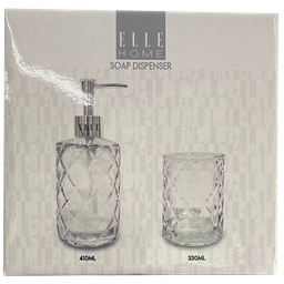 [EB202406193] Elle Home 2pc Soap Dispenser Set, Clear