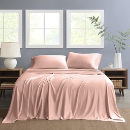 [NSH4PC-KING-PK] Nautica King Sheet Set Solid 4pc Pink