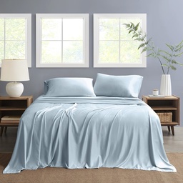 [NSH4PC-KING-LBLU] Nautica King Sheet Set Solid 4pc Light Blue