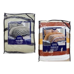 [724-1234Q] Comfy 3pc Comforter Set, Queen