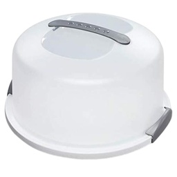 [2008004] Sterilite Cake Holder, Latching Lid with Handle, White