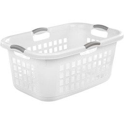 [1202LABB/12168006 / 12028006] Sterilite Plastic Laundry Basket, White