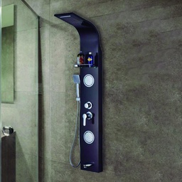 [RHSSST-A10 / ST-A 10 / RHSP15918] Royal Homes Shower Panel 304 Stainless Steel 150x22cm, Black