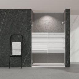 [BR-01 RHSE21147] Royal Homes Shower Enclosure 48 x 73 In. Left Hand Direction Stripe Print