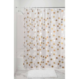 [32280] iDesign Gilly Dot PEVA Shower Curtain 72 x 72 In