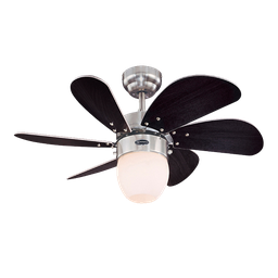 [72186] Westinghouse Turbo Swirl Ceiling Fan 30 In. Satin Chrome Finish