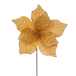 [831-AMX044-24111B] ****Miro Christmas Poinsettia 8P 30x30cm Gold