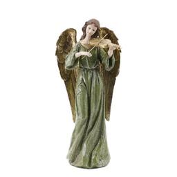 [XX9010870] Christmas Angel with Violin 7x6x15.35 In.
